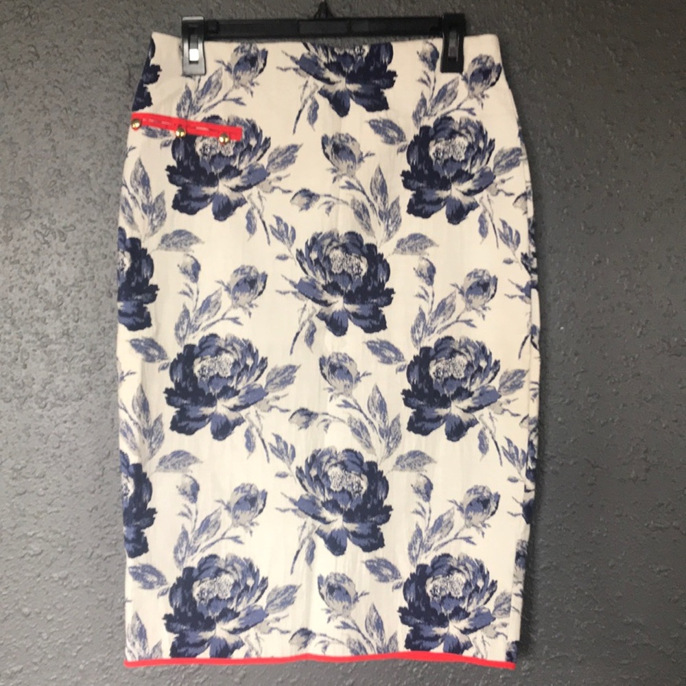 Floral pencil skirt